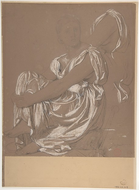 Jean Auguste Dominique Ingres, Study for the Figure of the Iliad in "The Apotheosis of Homer"