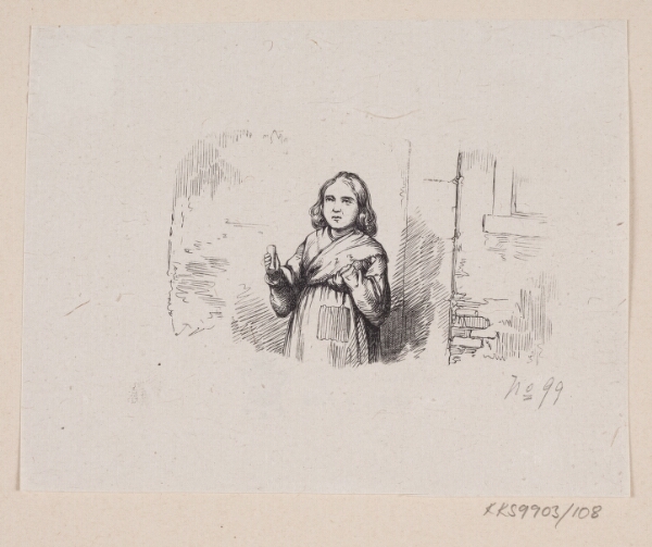 H.P. Hansen, Illustration til "Den lille Pige med Svovlstikkerne" i H.C. Andersen, "Eventyr og Historier", Bind 2