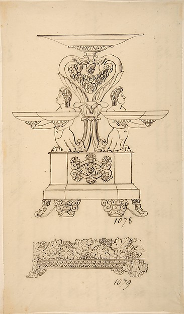 Anonymous, French, 19th century, Design for a Candelabra
