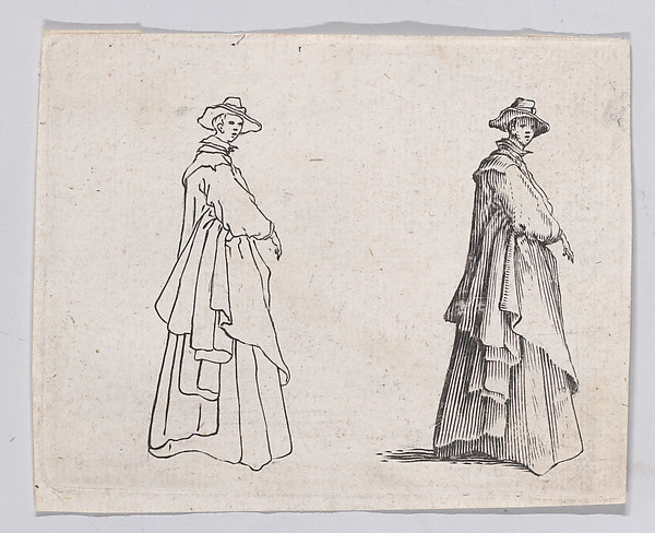 Anonymous, Reverse Copy of La Dame au Vêtement Ample (The Woman with the Ample Clothing), from "Les Caprices" Series A, The Florence Set