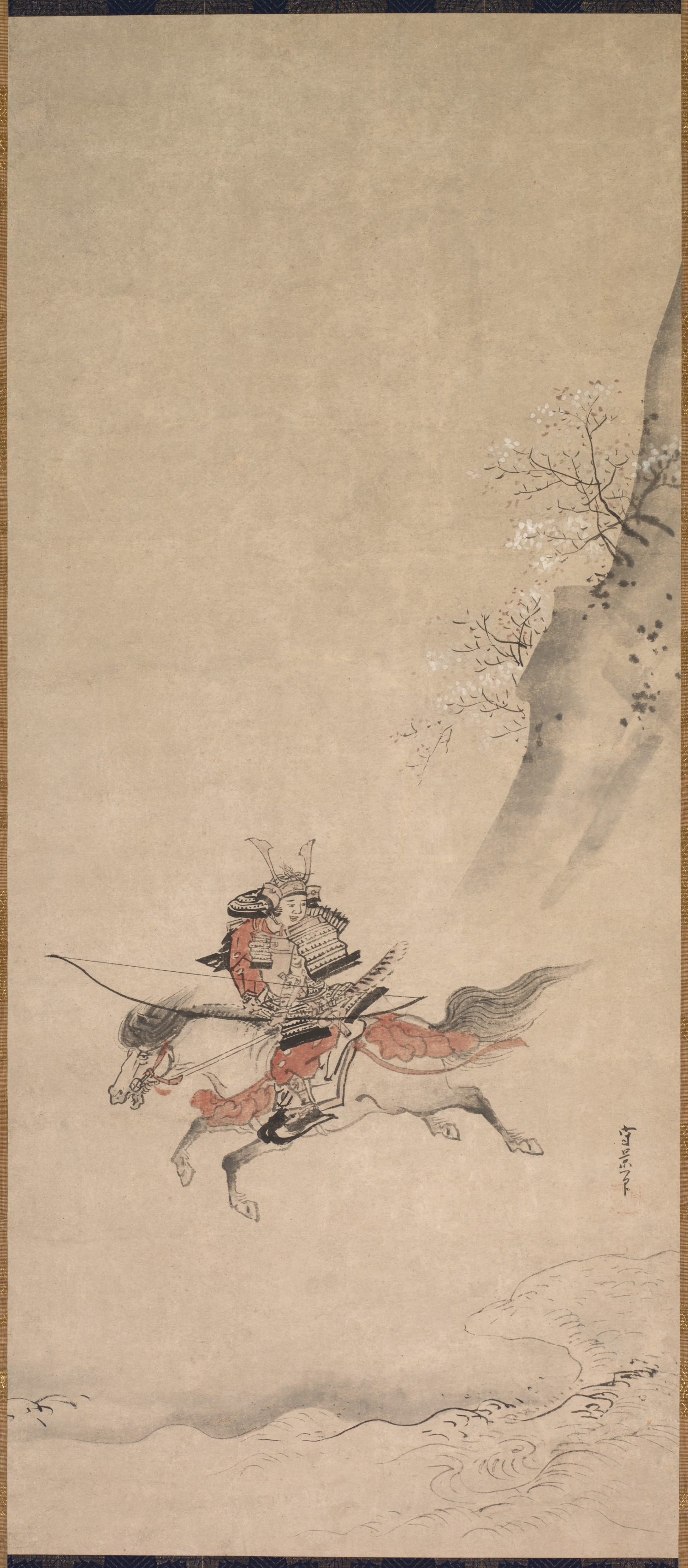 Kusumi Morikage, A Samurai on Horseback