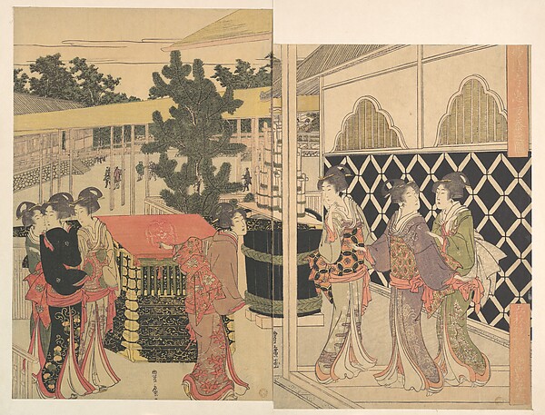 Utagawa Toyohiro, Pilgrimage to Myōhōji in Horinouchi, Edo