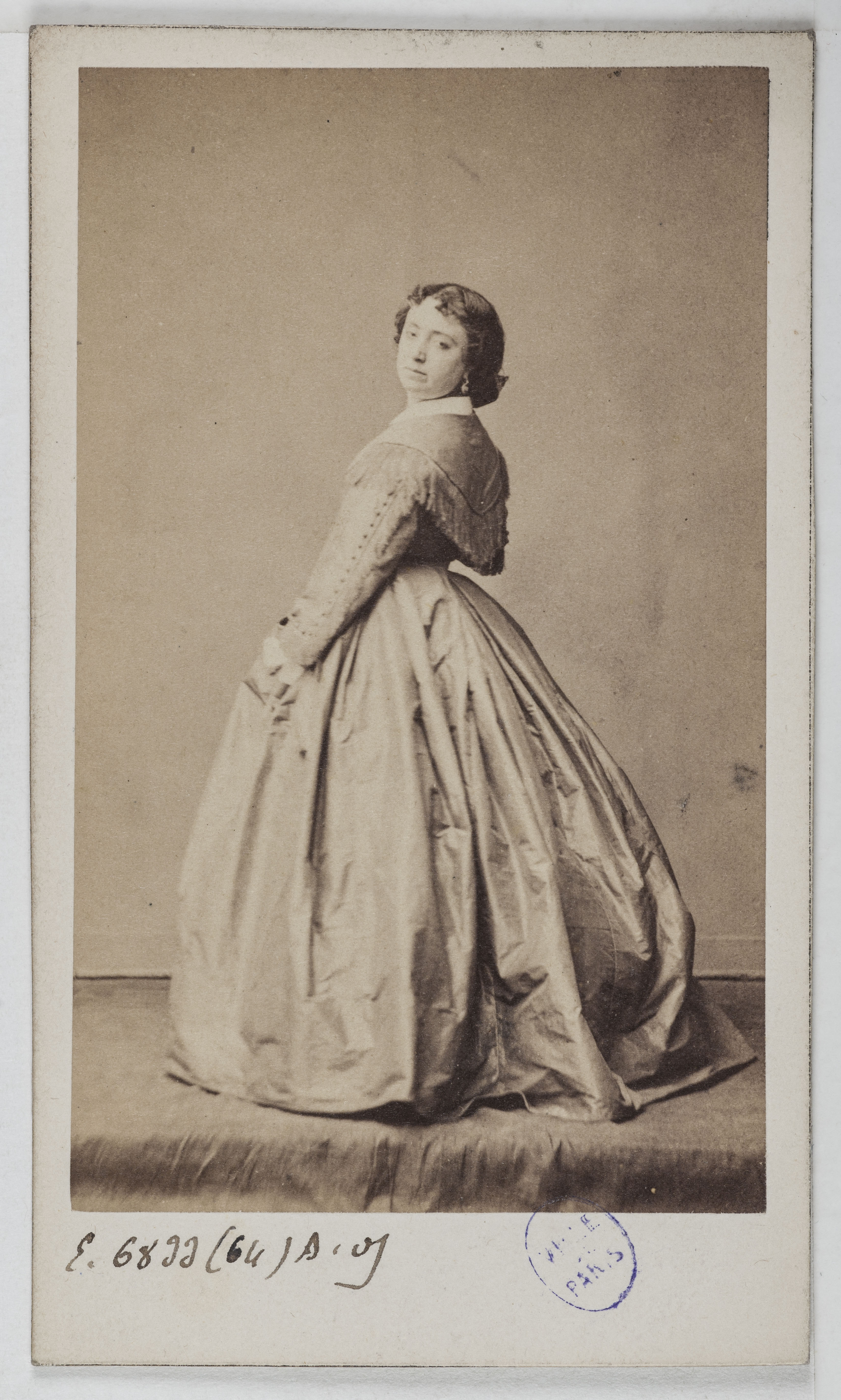 Pierre Petit & Trinquart, Portrait d'Adèle Page (1820-1882), actrice de théâtre entre 1840 et 1874.