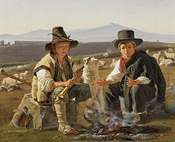 Martinus Rørbye, Two Shepherd Boys in the Roman Campagna