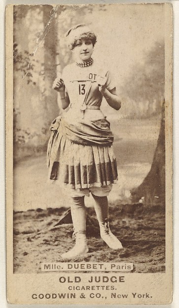 Goodwin & Company, Mlle. Duebet, Paris, from the Actors and Actresses series (N171) for Old Judge Cigarettes
