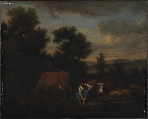 Adriaen van de Velde, Hyrdinde med kvæg