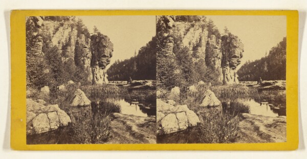 Edward and Henry T. Anthony & Co., Scenery at Little Falls, on the Mohawk, New York. - Profile Rock, West Side.