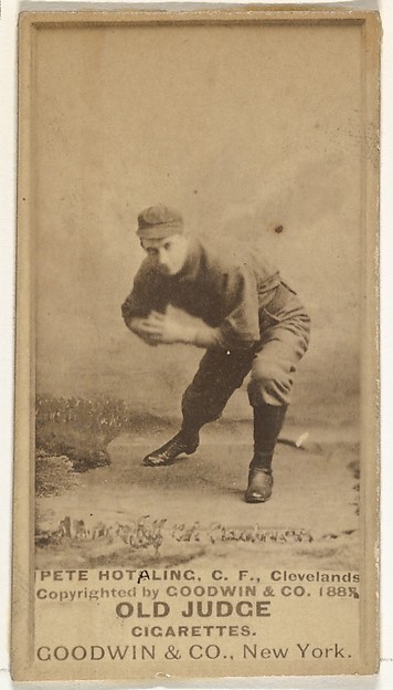 Goodwin & Company, Pete "Monkey" Hotaling, Center Field, Cleveland, from the Old Judge series (N172) for Old Judge Cigarettes