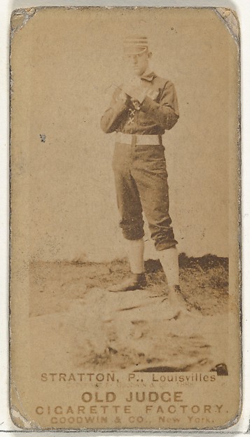 Goodwin & Company, Chilton Scott Stratton, Pitcher, Louisville Colonels, from the Old Judge series (N172) for Old Judge Cigarettes