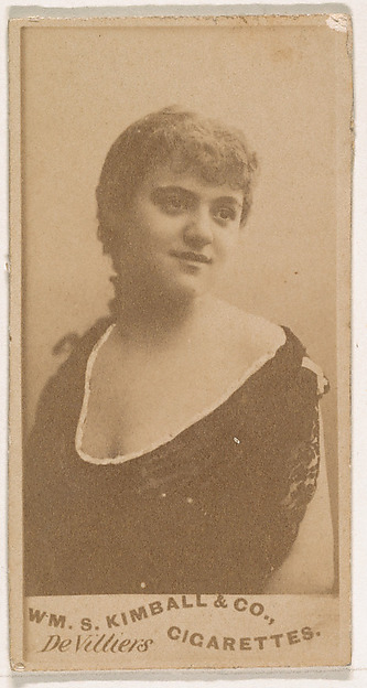 William S. Kimball & Company, Miss De Villiers, from the Actresses series (N203) issued by Wm. S. Kimball & Co.