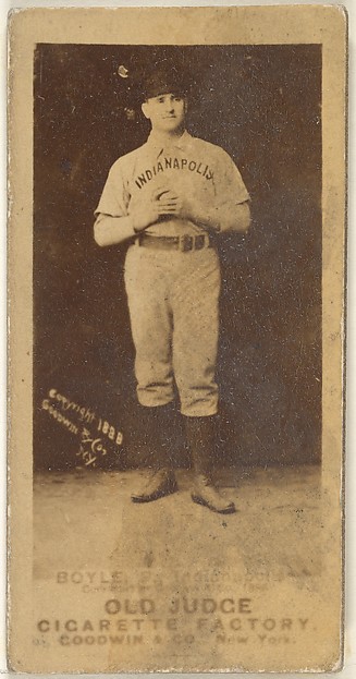 Goodwin & Company, Boyle, Pitcher, Indianapolis, from the Old Judge series (N172) for Old Judge Cigarettes