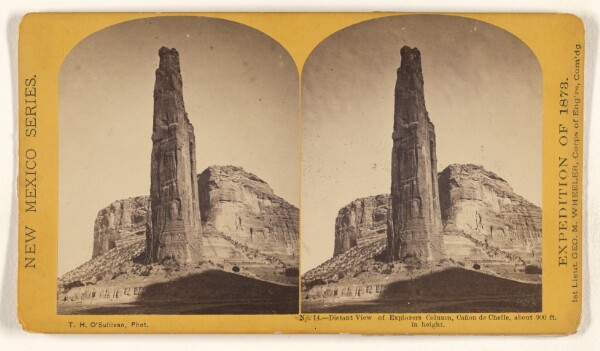 Timothy H. O'Sullivan, Distant view of Explorers Column, Canon de Chelle, about 900 ft. in height.