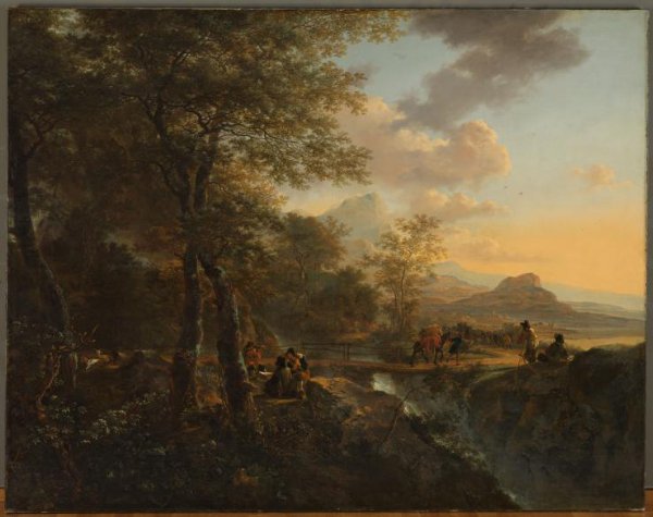 Jan Both, Italiaans landschap met tekenaar