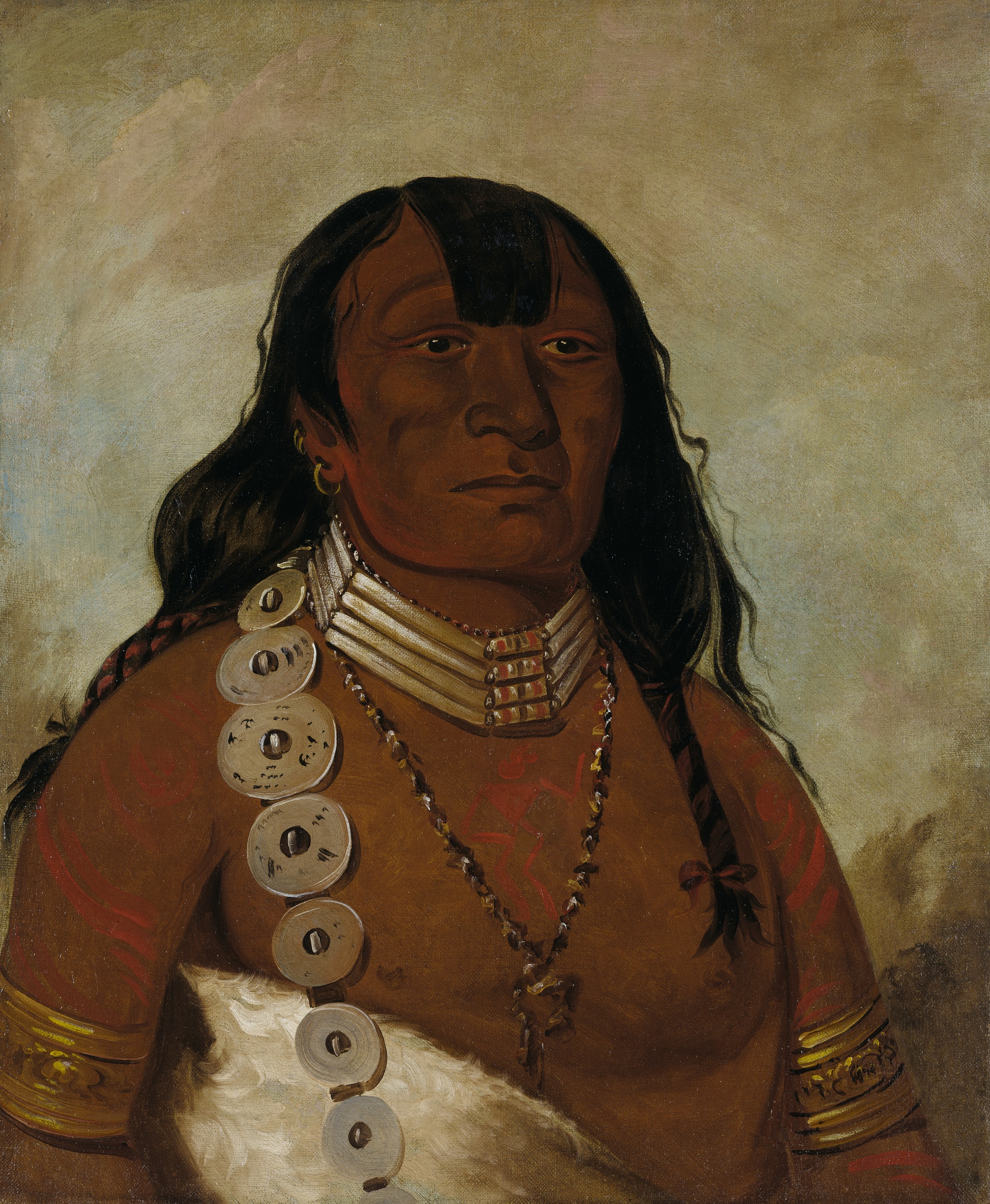 George Catlin, Téh-tóot-sah (better known as Tohausen, Little Bluff), First Chief