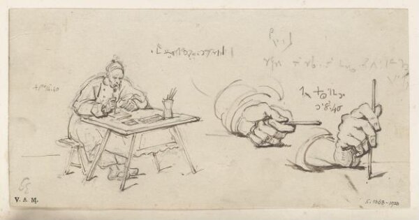 George Chinnery, Studies of a letter-writer at work