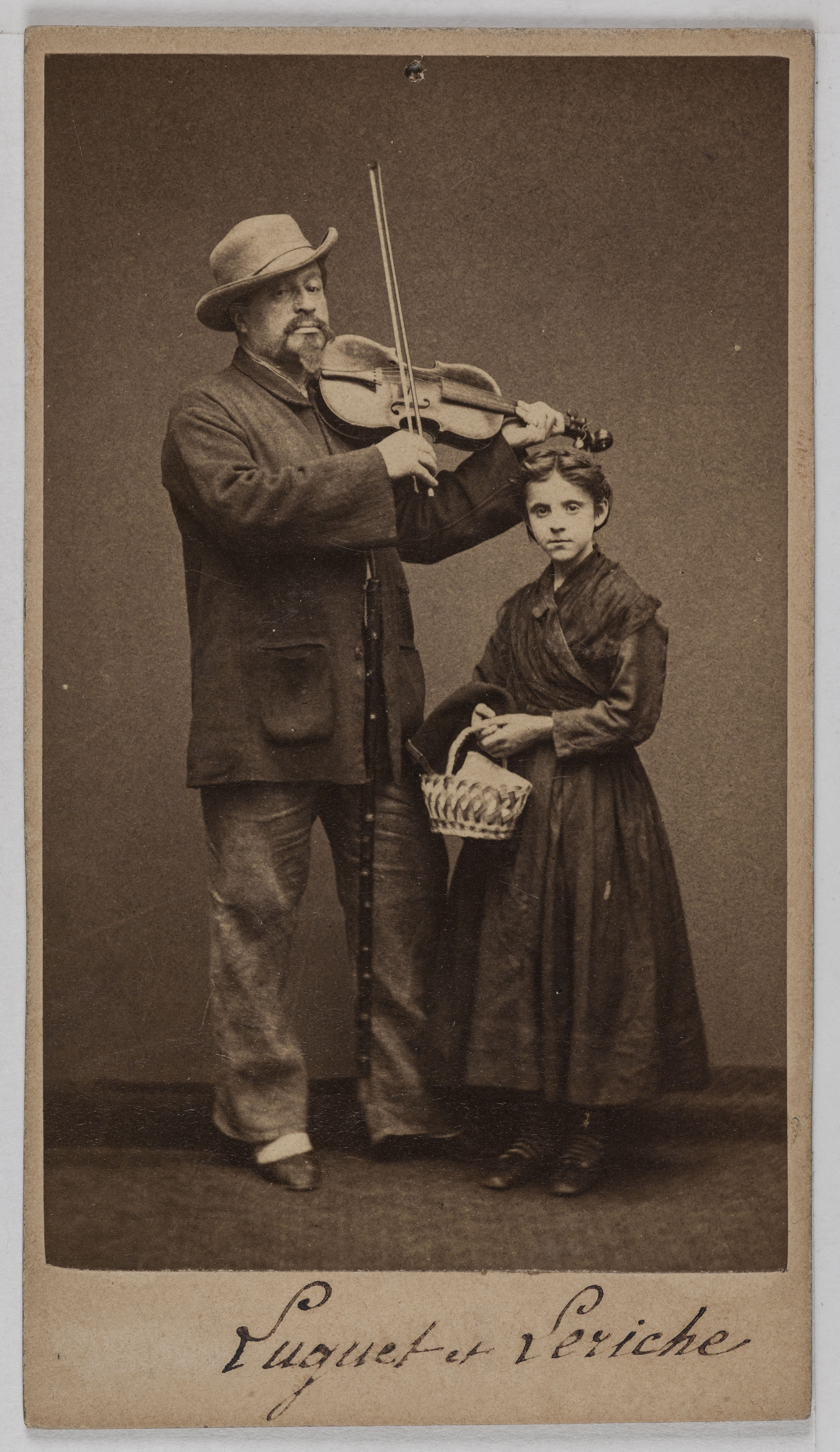 Anonyme, Portrait de Luguet René, (R. Bénéfand, dit), (1813-1904), (acteur) accompagné de Leriche