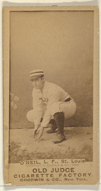 Goodwin & Company, James Edward "Tip" O'Neill, Left Field, St. Louis Browns, from the Old Judge series (N172) for Old Judge Cigarettes