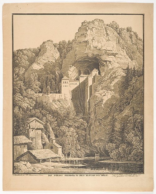 Karl Friedrich Schinkel, Das Schloss Prediama in Crein XII Stund: von Triest