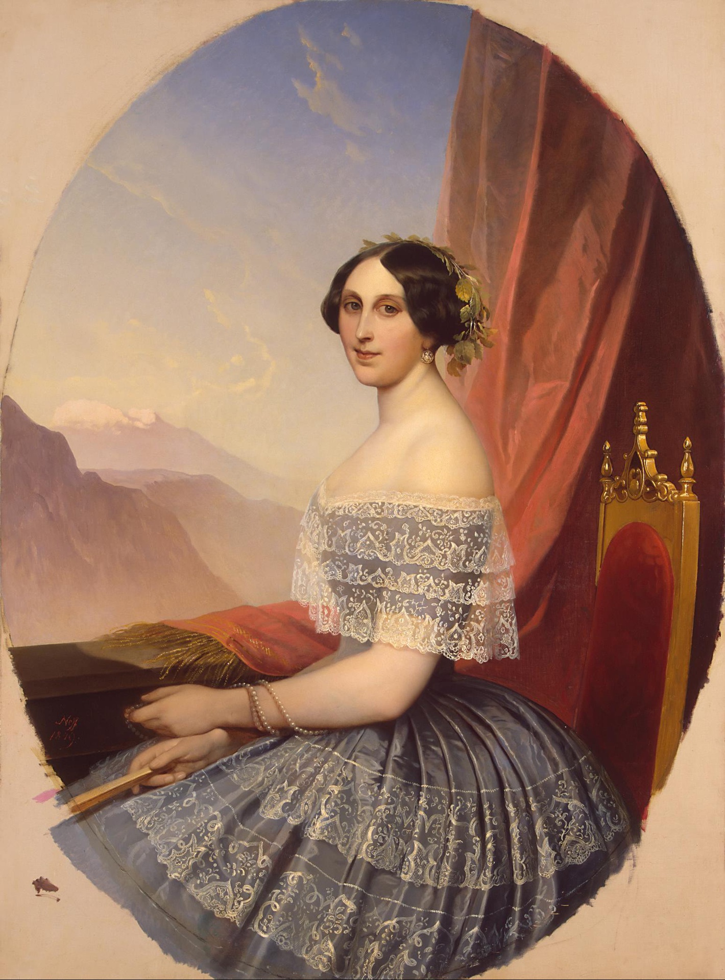 Carl Timoleon von Neff, Portrait of a Young Woman