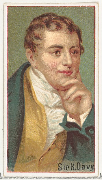 Allen & Ginter, Sir H. Davy, printer's sample for the World's Inventors souvenir album (A25) for Allen & Ginter Cigarettes