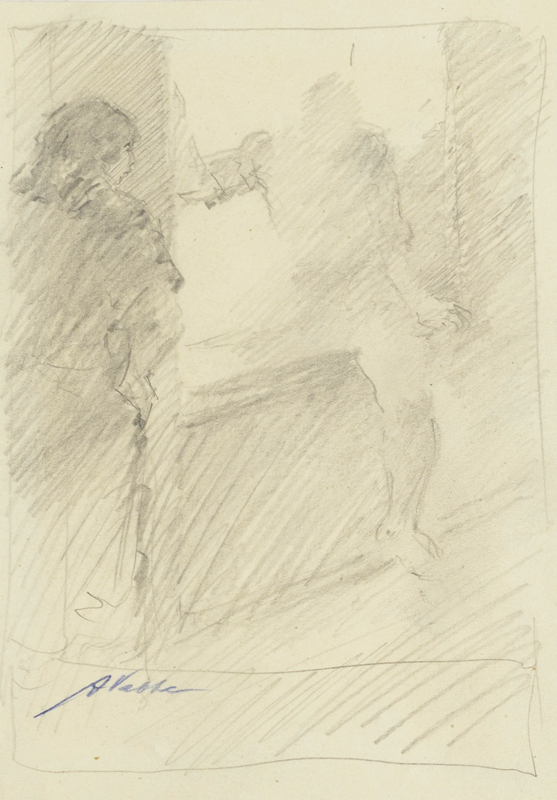 Ado (autor) Vabbe, Scene in interior