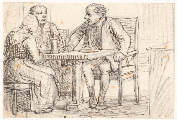 Wilhelm Marstrand, En afbrydelse i måltidet hos bønderne