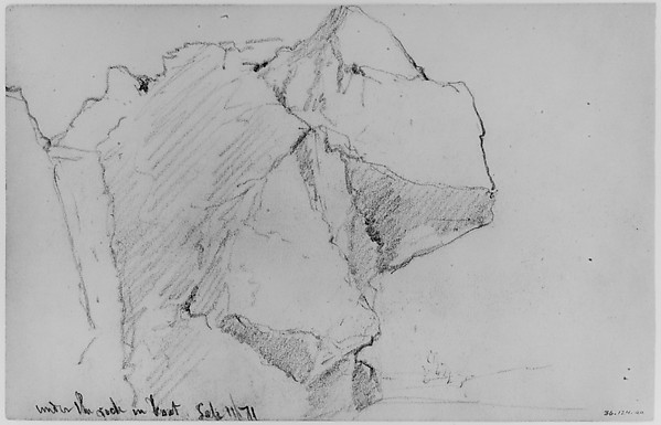 Daniel Huntington, Rock Study, 1871 (from Sketchbook)