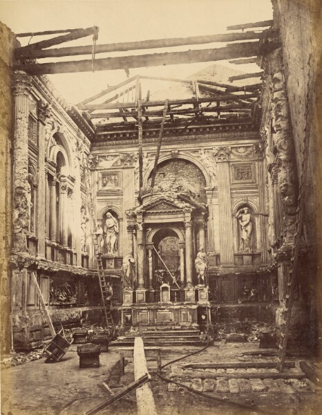 Unknown, [Interior of a ruined building]