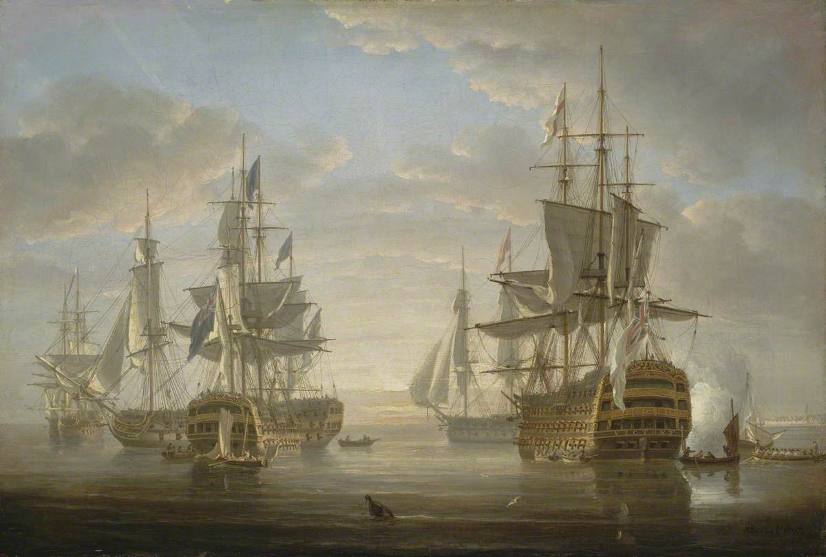 Nicholas Pocock, Nelson's Flagships at Anchor