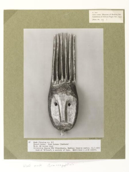 Walker Evans, Bambara Mask