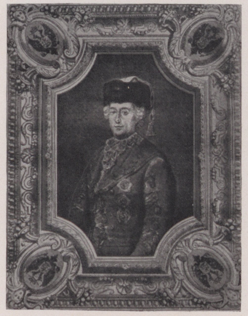 Unknown artist, Porträt von Katharina II. in einem Rahmen