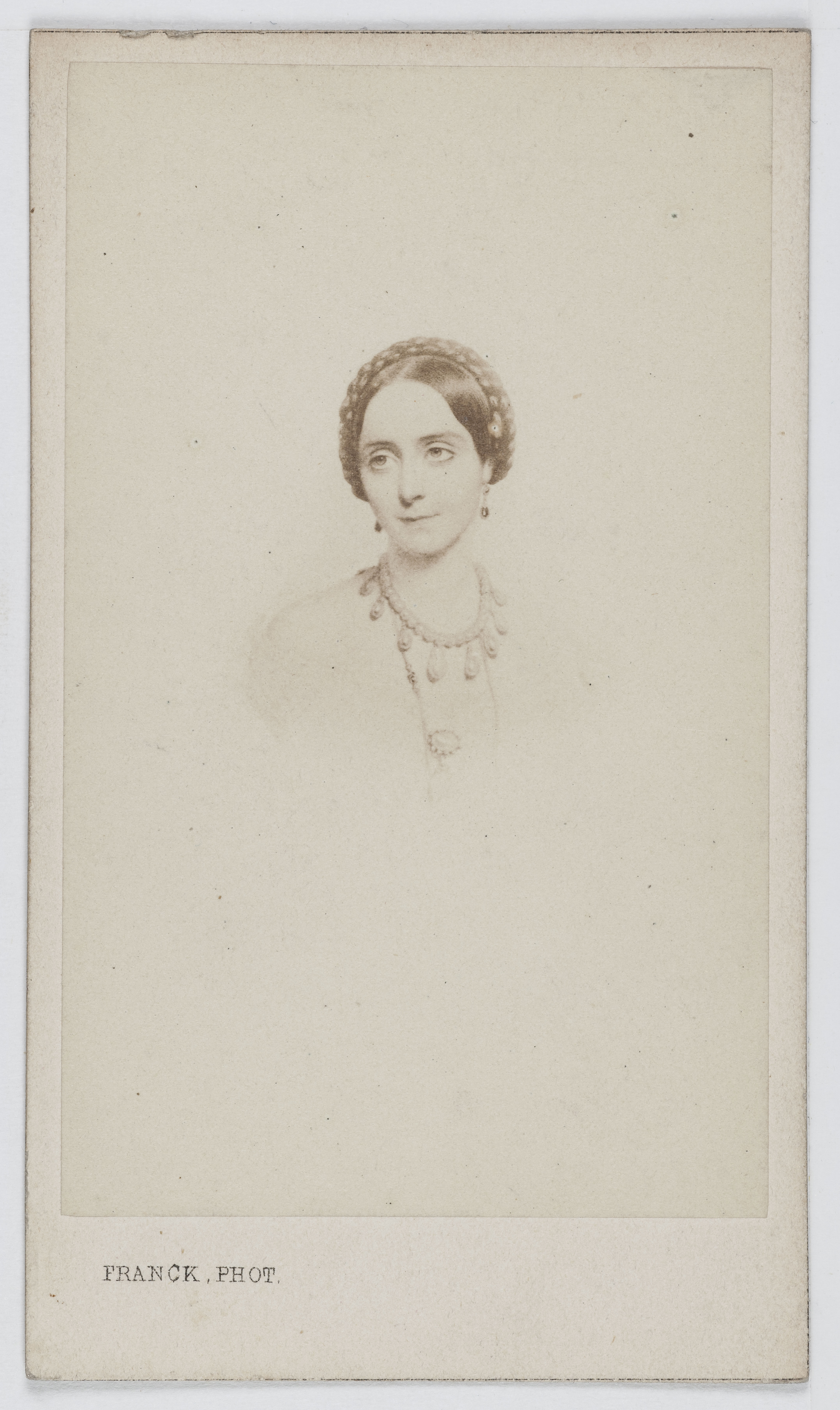 Franck, Portrait de Marie-Lætitia Bonaparte-Wyse (1831-1902), dite Princesse de Solms, fille de Laetitia Bonaparte, femme de lettres et directrice de la Revue Internationale.