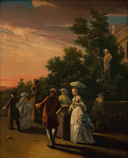 Jens Juel, Selskabsscene i en park