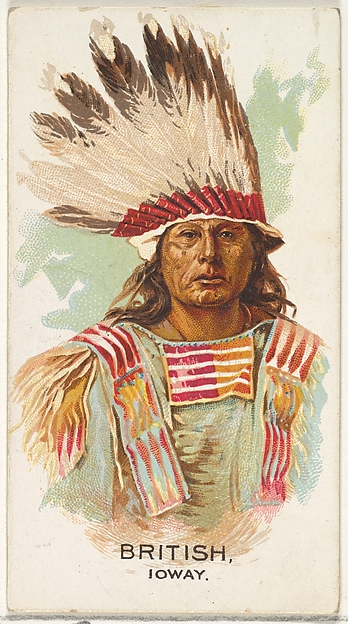 Allen & Ginter, British, Ioway, from the American Indian Chiefs series (N2) for Allen & Ginter Cigarettes Brands