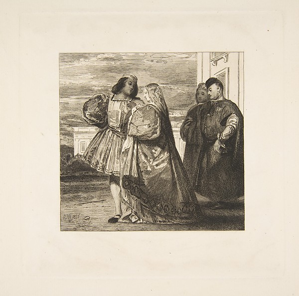 Félix Bracquemond, Promenade vénitienne (Venetian Promenade)
