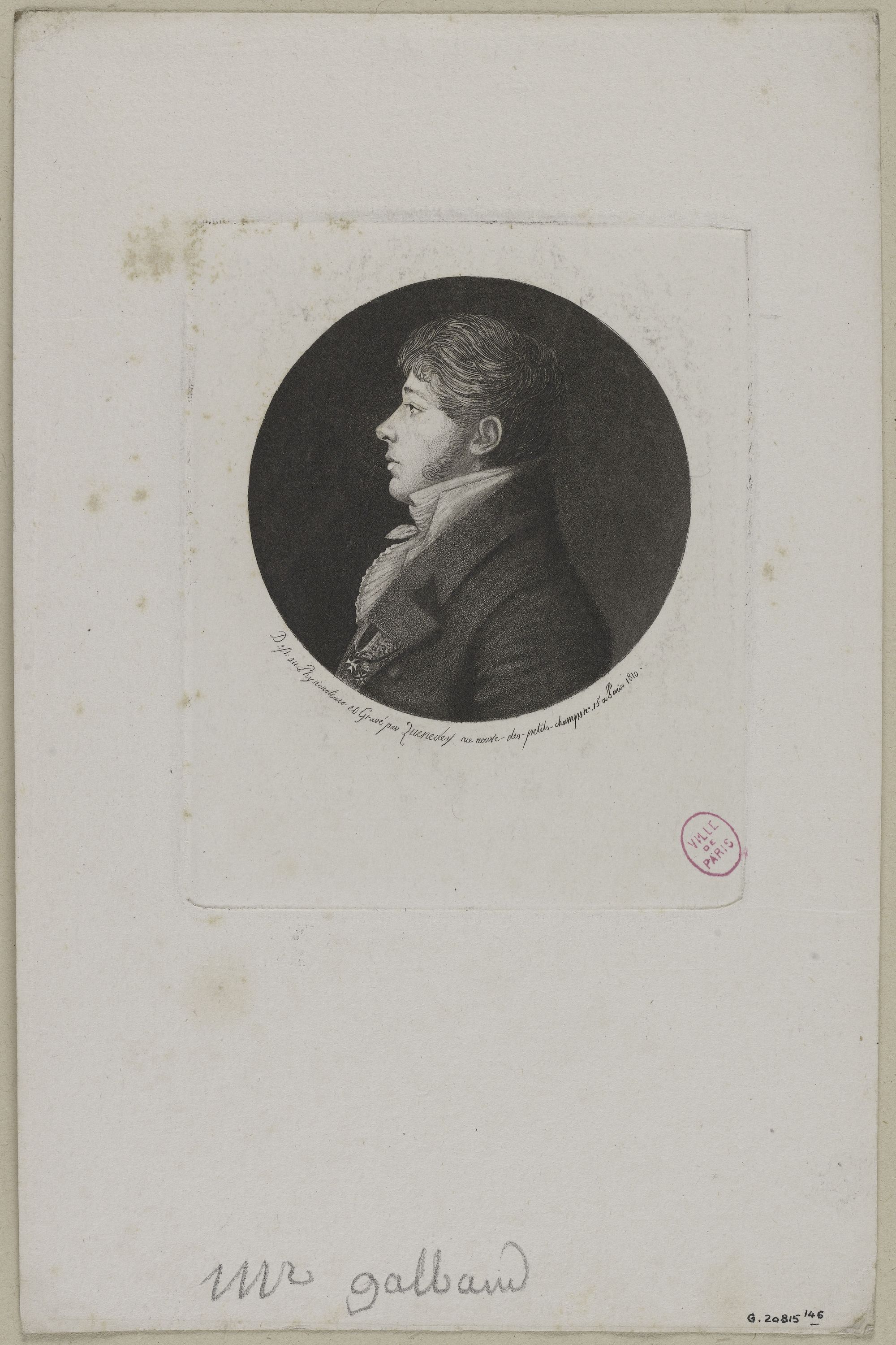 Edmé Quenedey, Portrait de Monsieur Galbaud