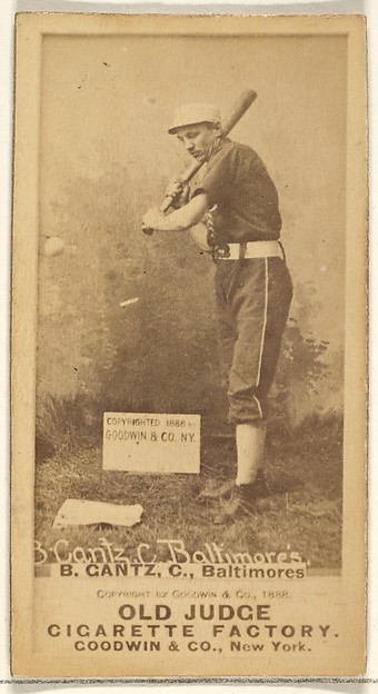 Goodwin & Company, Gantz, Catcher, Baltimore Orioles, from the Old Judge series (N172) for Old Judge Cigarettes