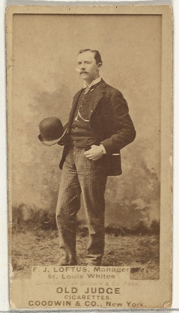 Goodwin & Company, Loftus, Manager, St. Louis Whites, from the Old Judge series (N172) for Old Judge Cigarettes