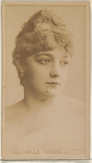Allen & Ginter, Mlle. Tanesi, from the Actors and Actresses series (N45, Type 8) for Virginia Brights Cigarettes