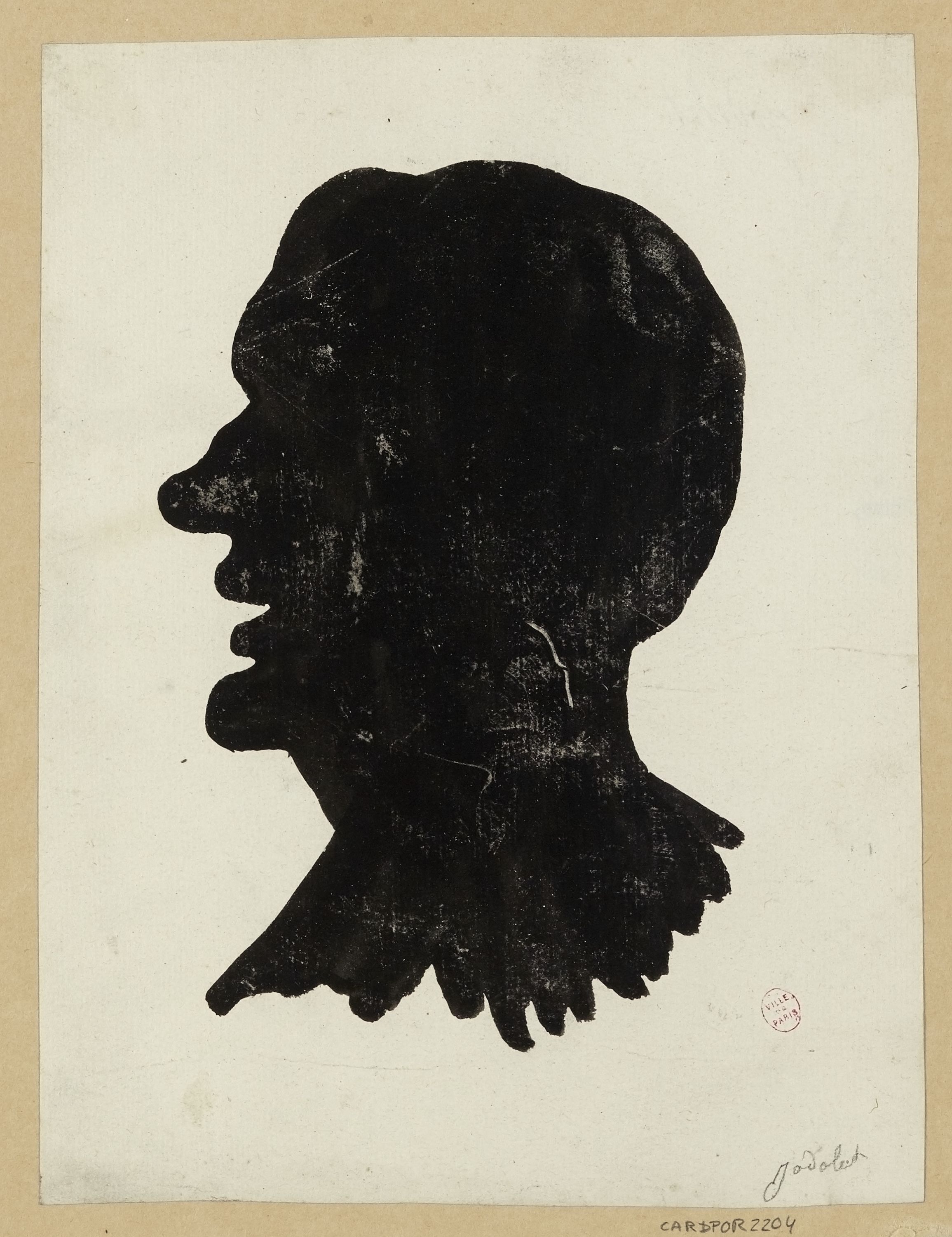 Anonyme, Portrait silhouette de l'acteur Jodelet