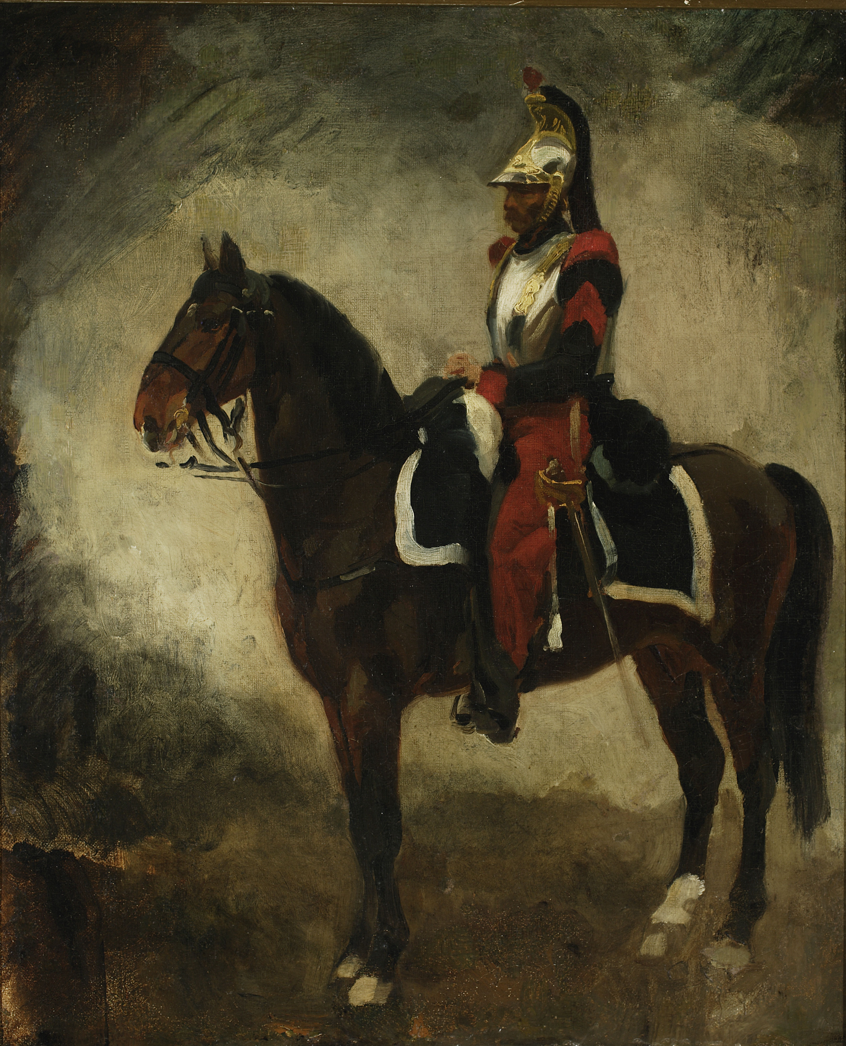 Piotr Michałowski, Cuirassier on a bay horse