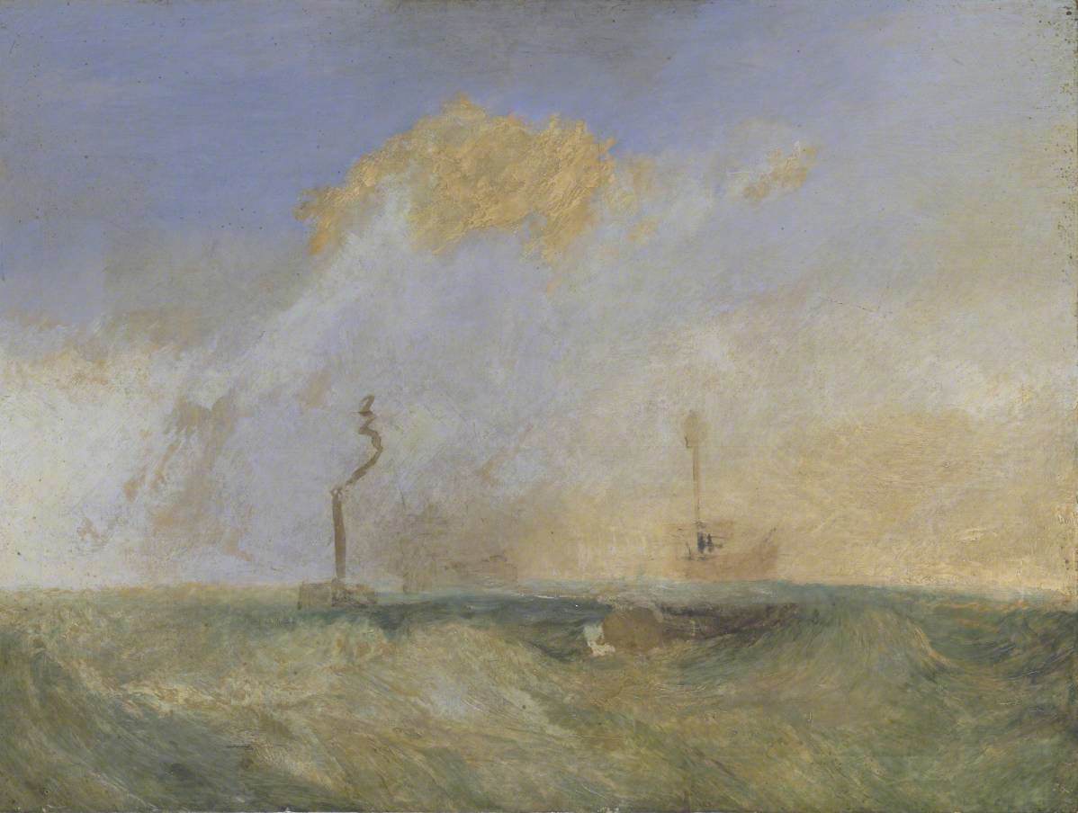 J. M. W. Turner, Steamer and Lightship; a study for ‘The Fighting Temeraire’