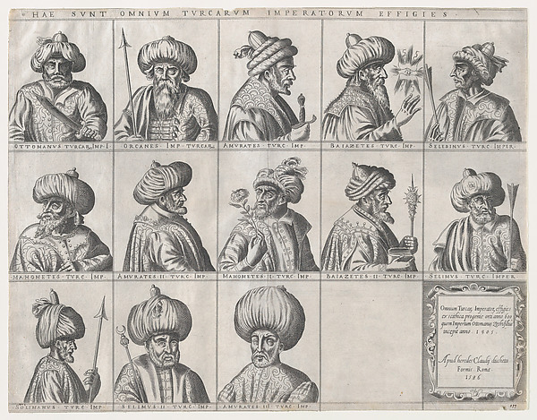 Anonymous, Portraits of Turkish Sultans, from "Speculum Romanae Magnificentiae"