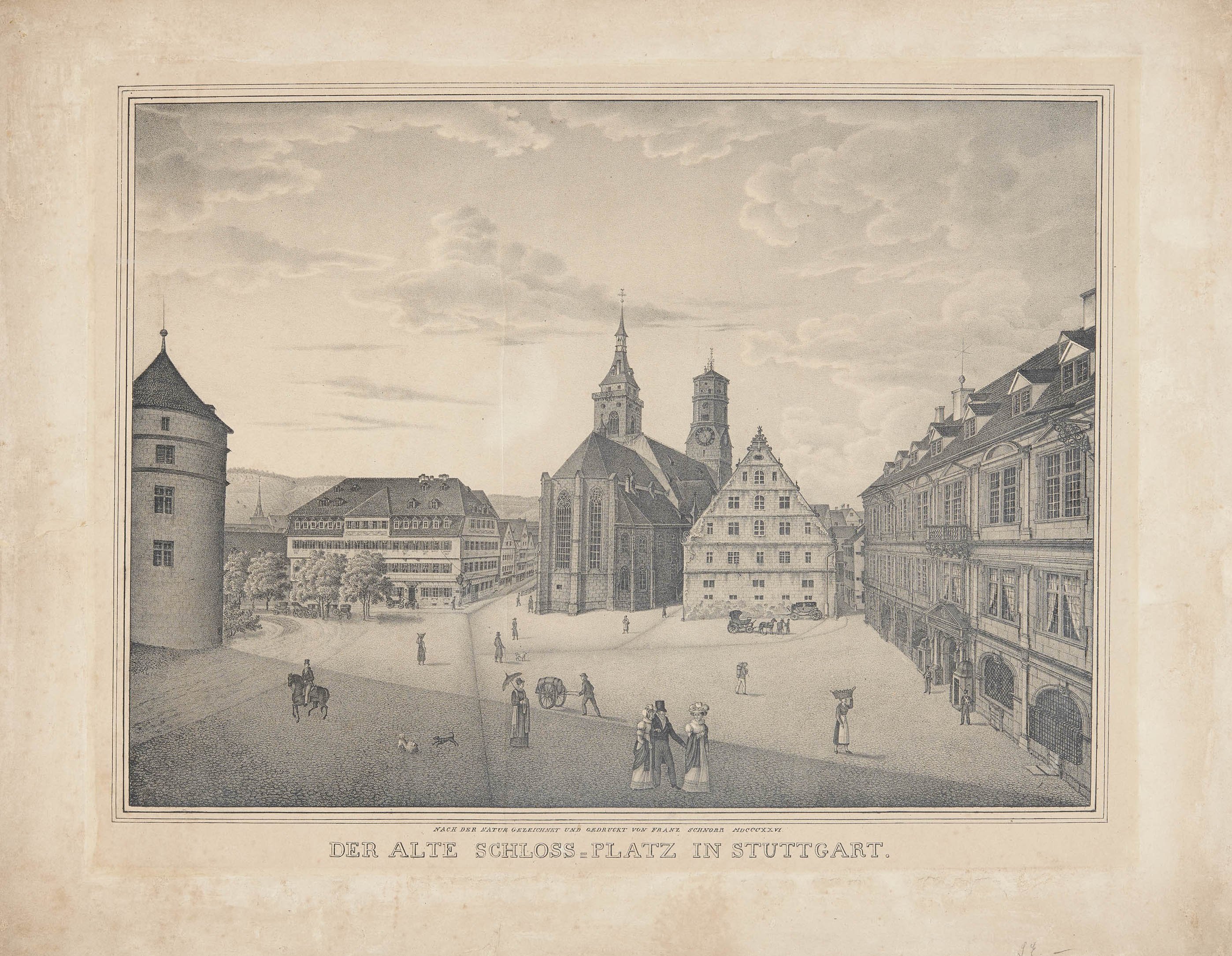 Franz Schnorr, Der alte Schlossplatz in Stuttgart