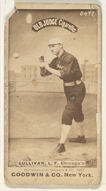 Goodwin & Company, Sullivan, Left Field, Chicago, from the Old Judge series (N172) for Old Judge Cigarettes