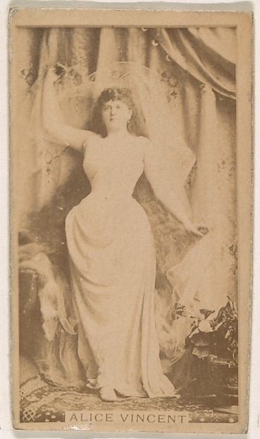 Kinney Brothers Tobacco Company, Alice Vincent, from the Actresses series (N245) issued by Kinney Brothers to promote Sweet Caporal Cigarettes