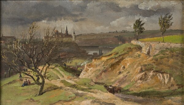 Johan Christian Dahl, Vy av Meissen. Studie
