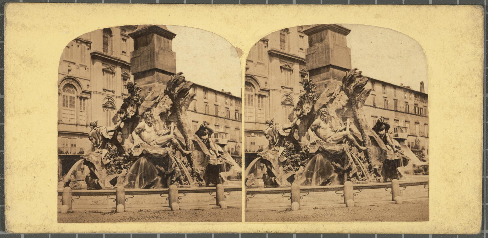 Desconegut, Plaça Navona. Roma. Justificació del títol, títol inscrit
