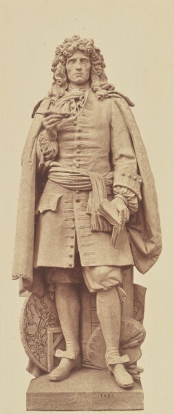 Édouard Baldus, ["Mignard", Statue by Jean Baptiste Joseph de Bay, Decoration of the Louvre, Paris]