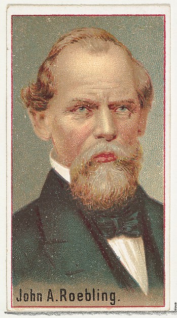 Allen & Ginter, John A. Roebling, printer's sample for the World's Inventors souvenir album (A25) for Allen & Ginter Cigarettes